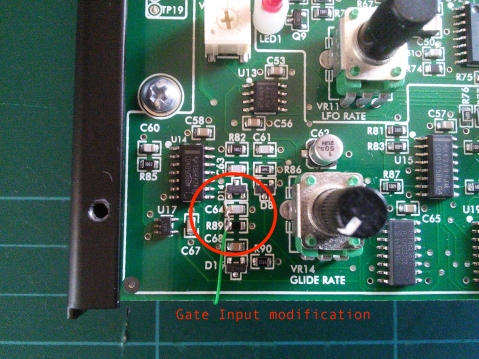 Werkstatt gate input mod smt solder point